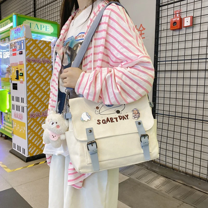 New Cute Cartoon Women's Crossbody Bags Korean Version Fashion Messenger Bags Large Capacity Casual Girl Student Shoulder Bags