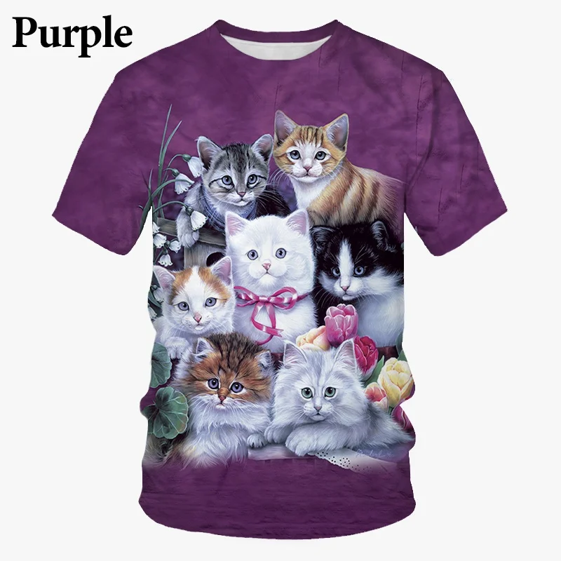 

2022 Funny Personality Cute 3d Printing Men's Short-sleeved Fashion Casual Unisex T-shirt