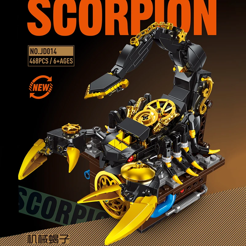 Панк механический Жук для детей кузнечик Скорпион мантис модель строительные