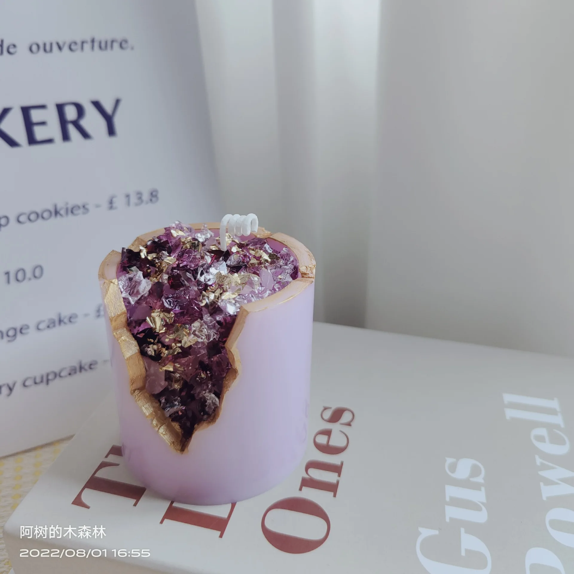 

Crystal mineral incense candle birthday gift scented candles withhand gift shooting props jelly wax household ornaments candles