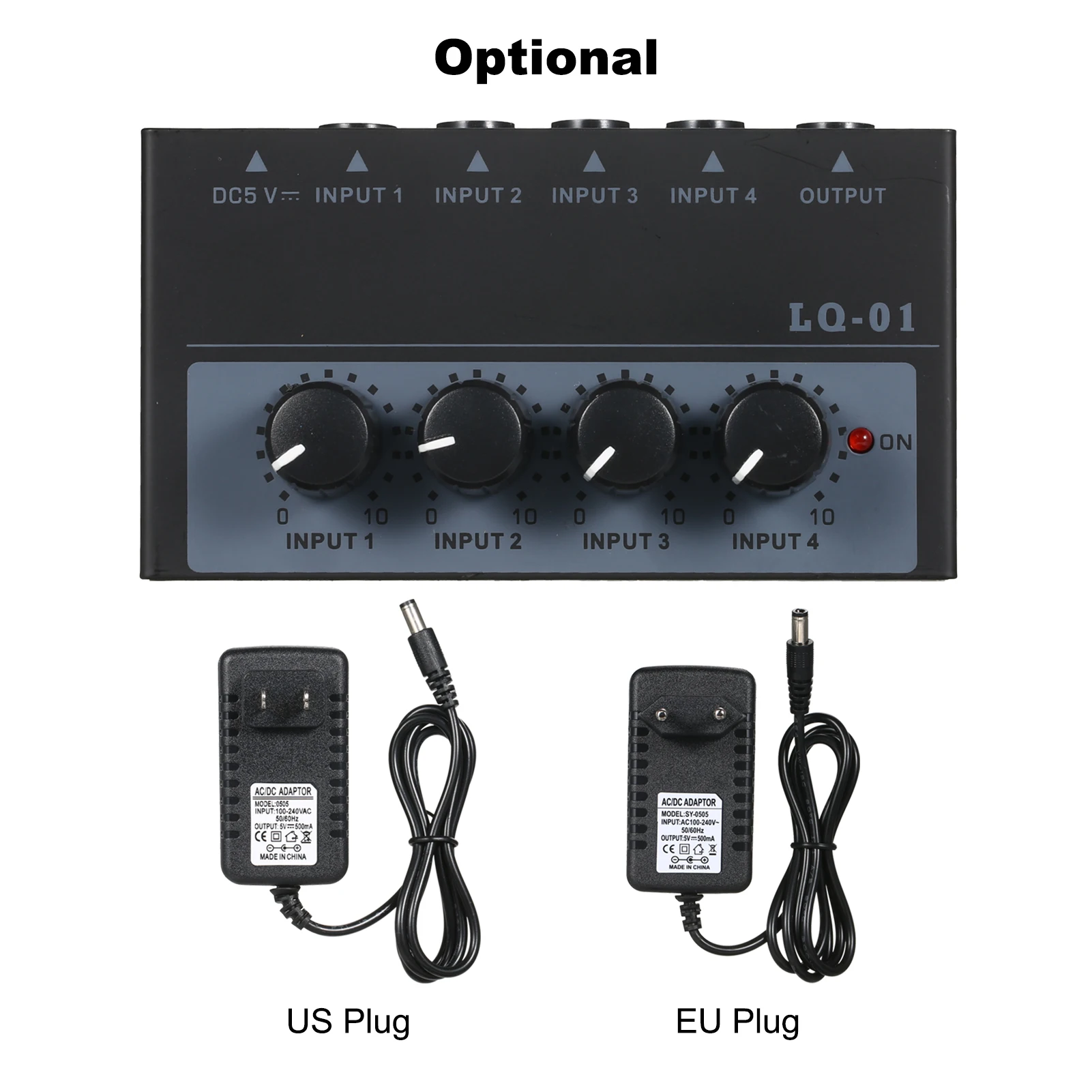 

Mixer Ultra Low Noise 4 Channel Mixer 4 Input 1 Output DC 5V Portable Mini Audio Mixer Microphone Guitar Bass Keyboard Mixers