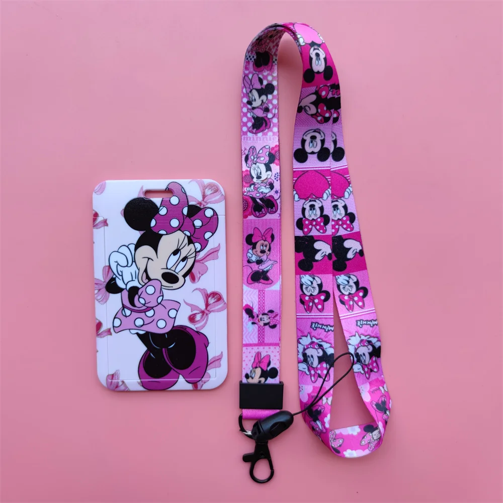 

Disney Minnie Cellular Card Holders Nurse ID Card Case Badge Lanyard Credential Holder Woman