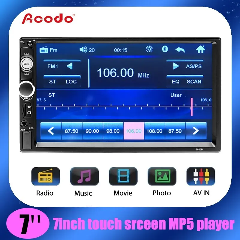 Acodo 2din Car Radio 7inch HD Autoradio Multimedia MP5 Player Car Stereo Bluetooth USB TF FM Toyota Honda Car Radio