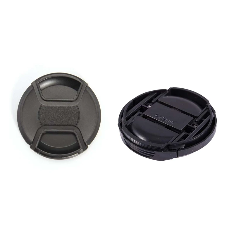 

77 Mm Lens Cap Protective Cover Cap New With Univeral 49Mm Center Pinch Front Lens Cap For DSLR Camera