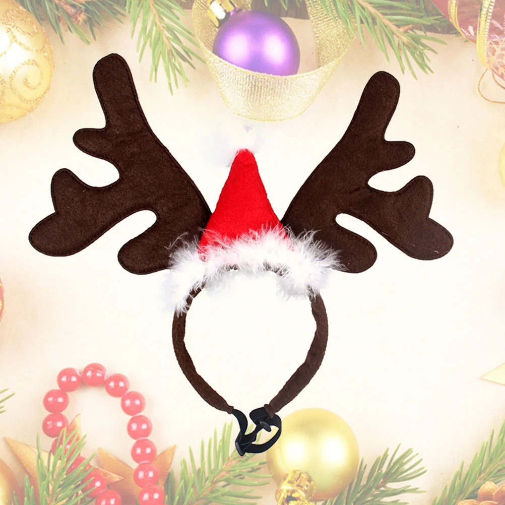 

Dog Christmas Pet Headbandhead Hoop Decor Hatheadwear Costumes Headbands Dogs Cat Reindeer Antlers Costume Puppy Kitten Christma