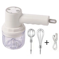3in1 electric blender wireless food cream mixer usb electric egg beater handheld garlic chopper meat grinder