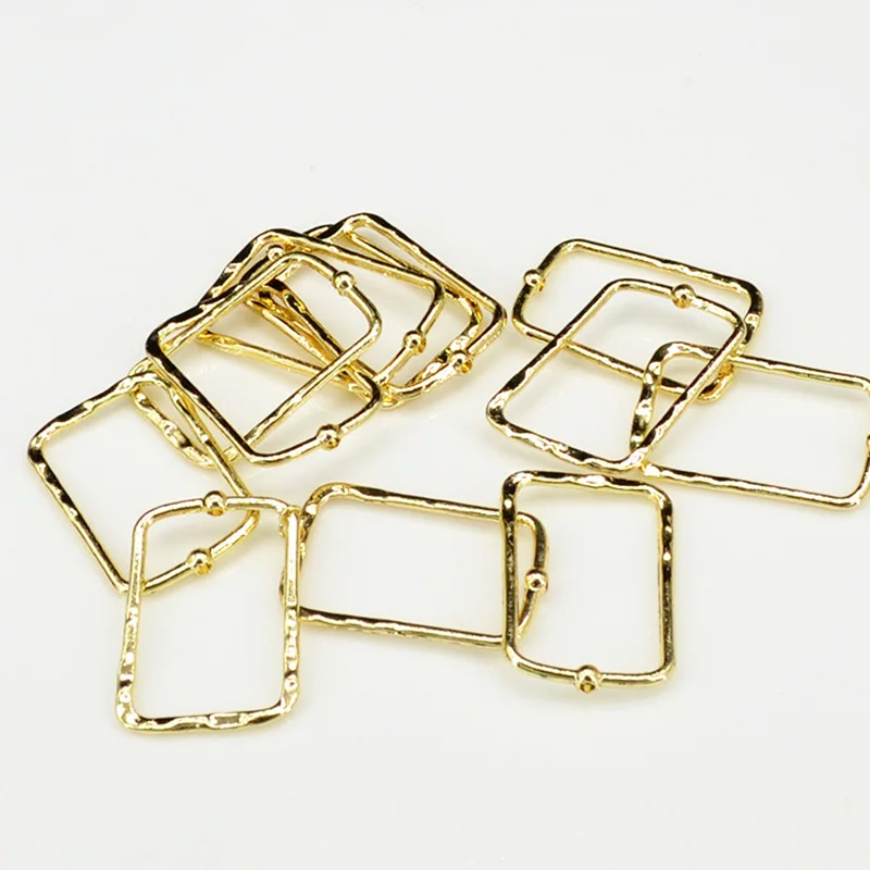 10Pcs/Lot Alloy Geometric Irregular Pendant Rectangular Round Simple Pendant DIY Handmade Earrings Accessories Necklace Jewelry