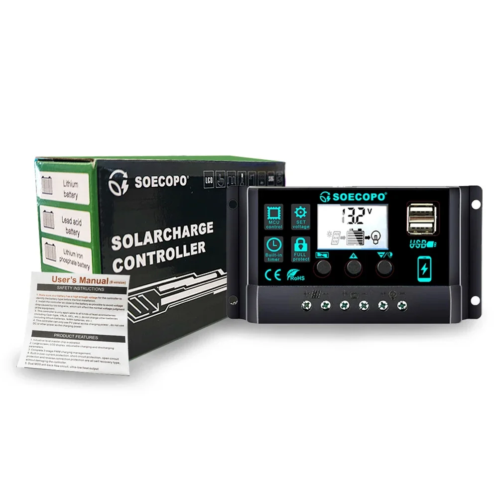 

Солнечный контроллер заряда 12/24В 100А