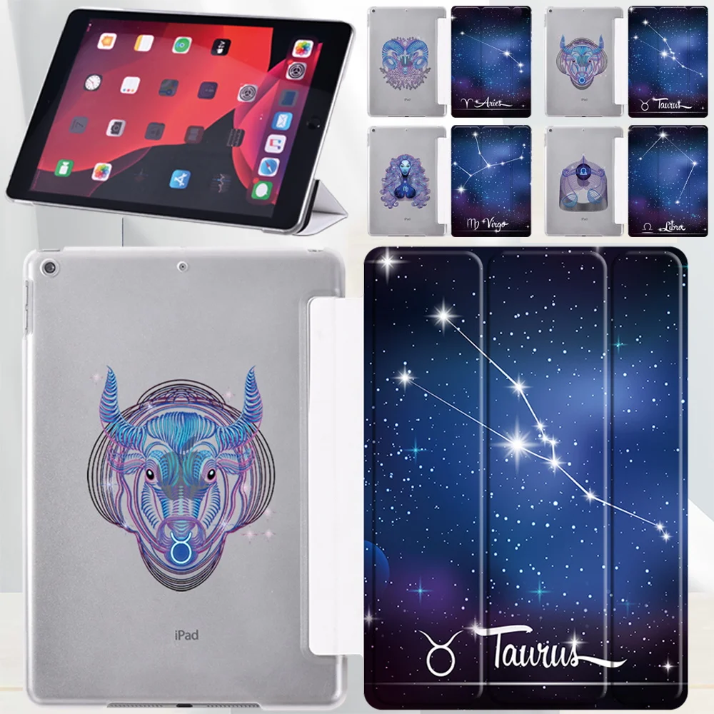 

Smart Tablet Case for Apple IPad 10.2" 9th Generation 2021 Anti-fall Ipad (9th) Cases Tri-fold Stand Protective Cover+ Stylus