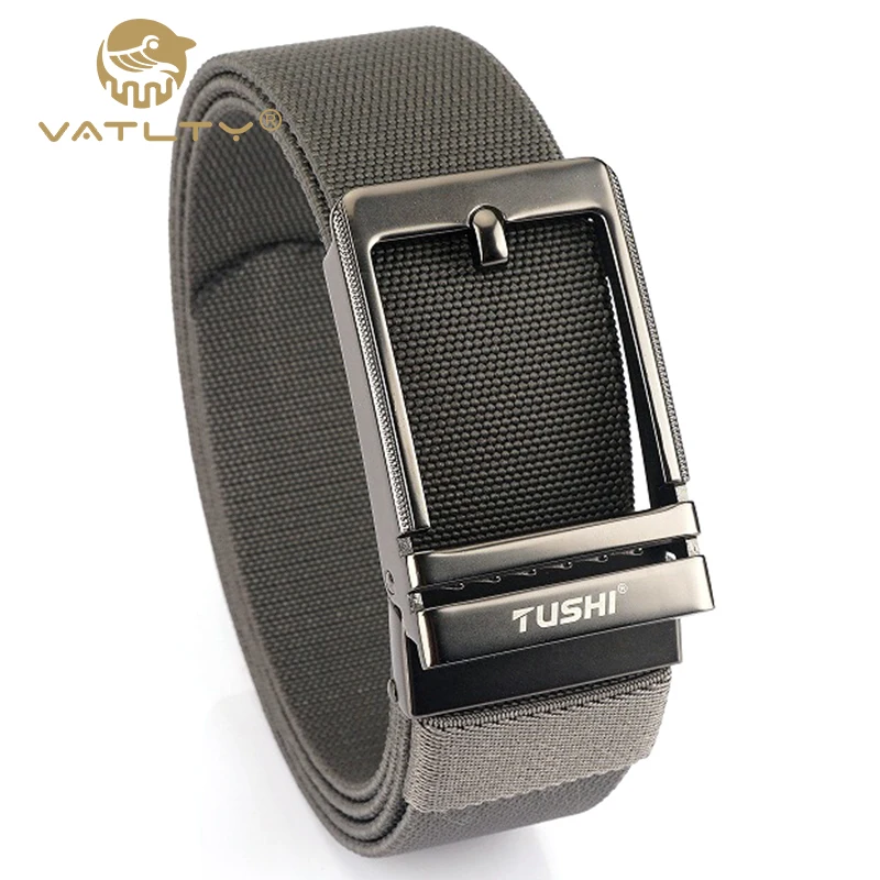 VATLTY Official Genuine 38mm Elastic Belt For Men Hard Alloy Automatic Buckle Soft Strong Stretch Belt Jeans Girdles Male