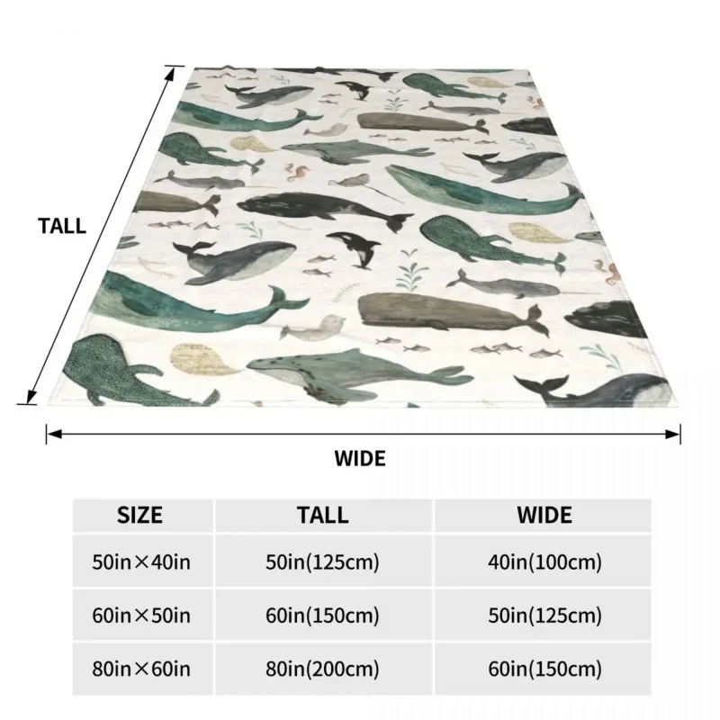 Одеяла с рисунком Кита песни Orcas и Narwhals aquaрель биология фланелевые Смешные теплые