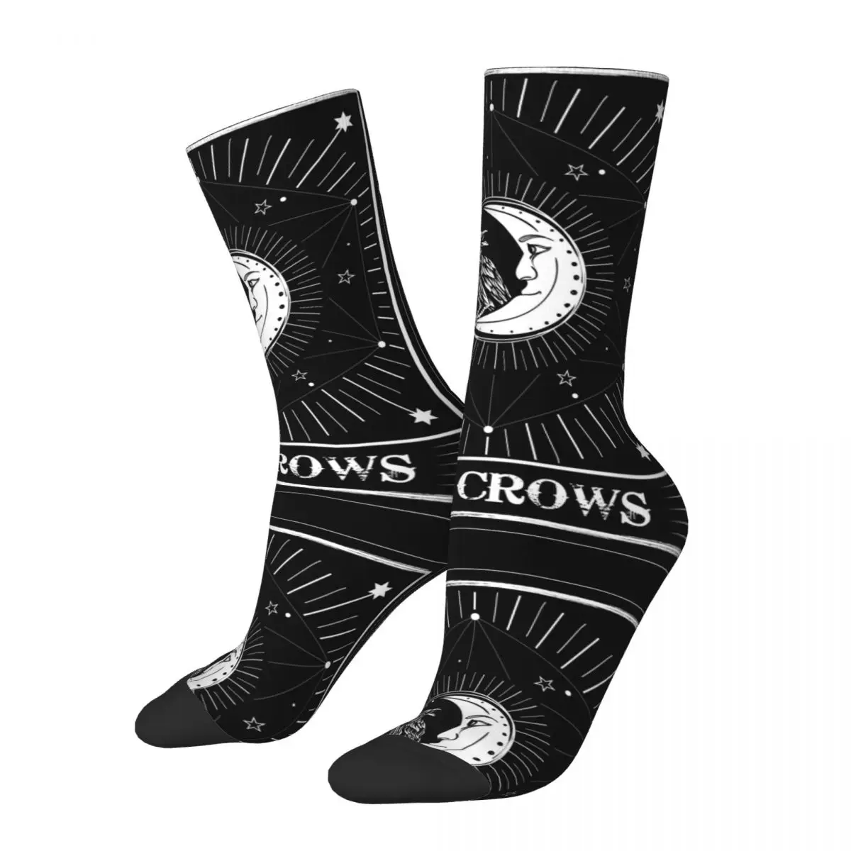 

Веселые забавные мужские Компрессионные носки ворона Таро оккультистичные винтажные Харадзюку вороны уличный стиль новинка Крейзи носки