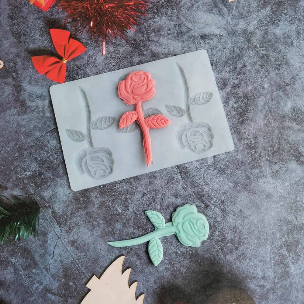 

Fan Rose Shape Silicone Chocolate Mold Cake Decorating Tools Cupcake Decor Muffin Baking Stencil Chocolate Insert Homemade