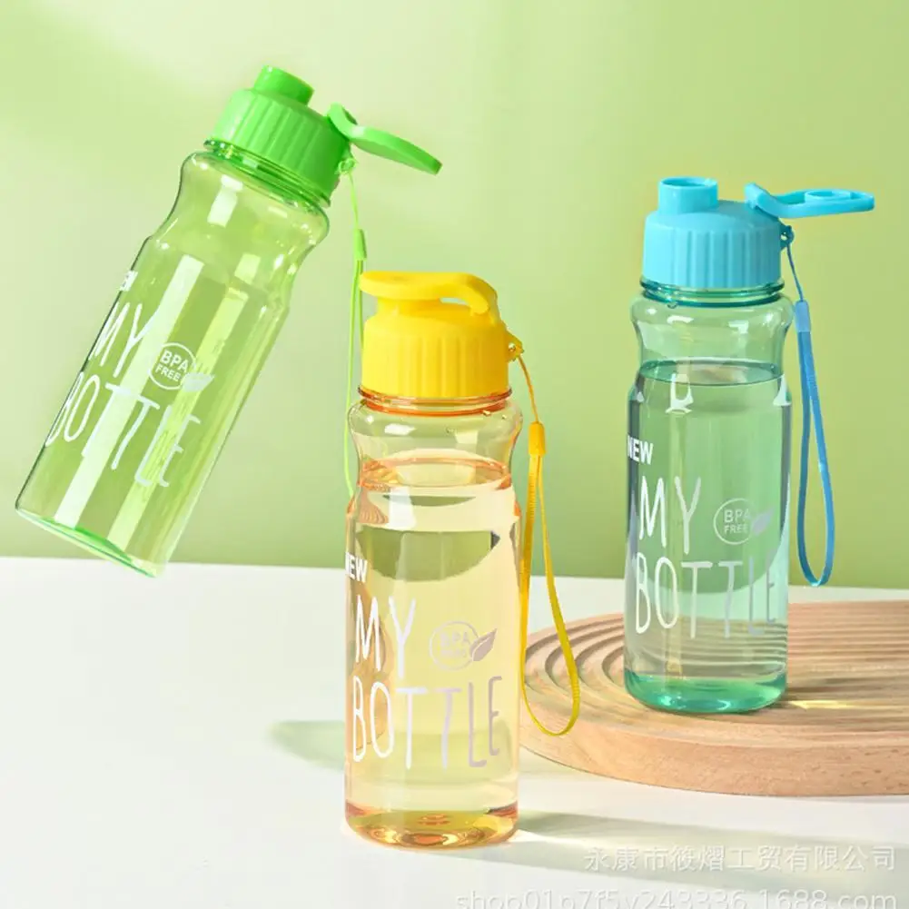 

650 мл уличная вместительная Спортивная пластиковая прозрачная бутылка для воды для питья, портативная чашка для чая и кофе, детская бутылка для воды