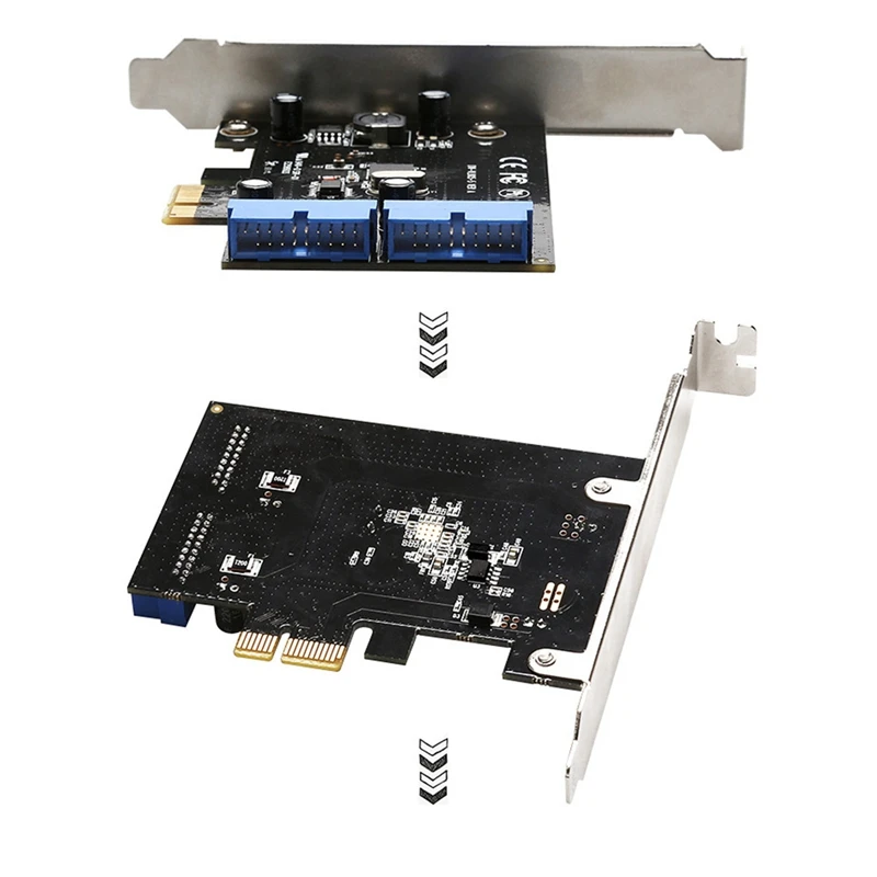 PCI Express USB 3.0 19-контактная Расширительная карта PCIE 1X на 2 порта 3 19-контактный