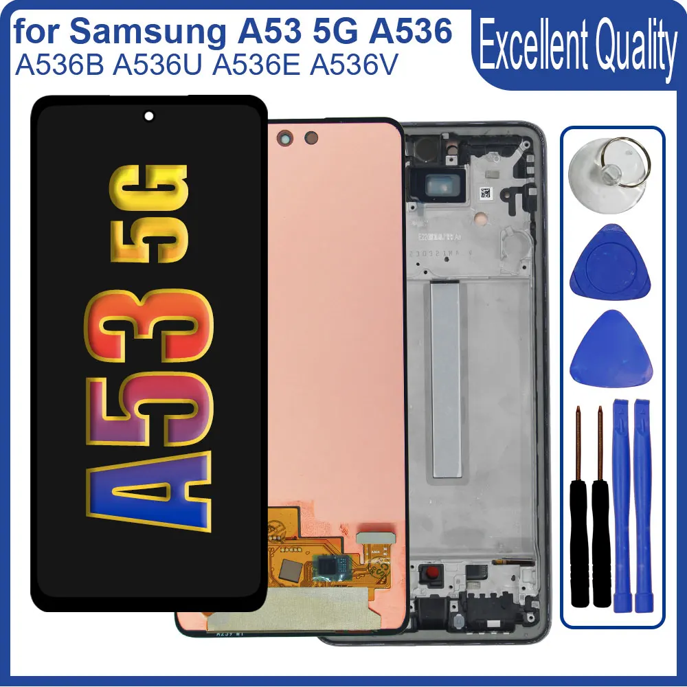 A53 5G ЖК-дисплей для Samsung Galaxy A536B с дигитайзером сенсорного экрана в сборе Замена A536E