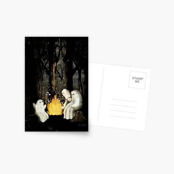 

Marshmallow And Ghost Stories Открытка Подарок для дома современный эстетический Декор открытка в стиле Хома мультяшное изображение жизнь памяти