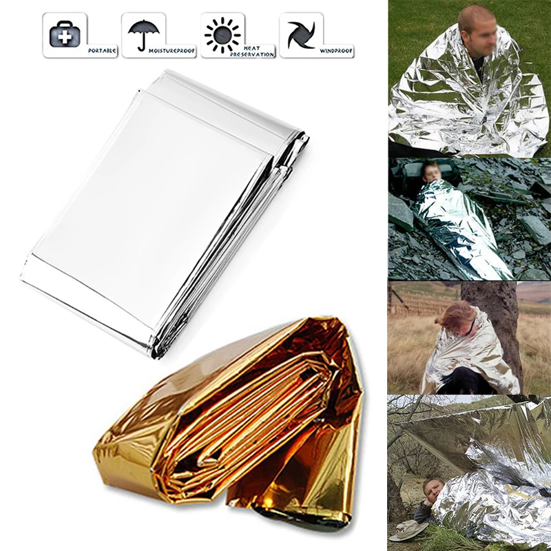 Аварийное изоляционное одеяло для выживания на открытом воздухе первая помощь