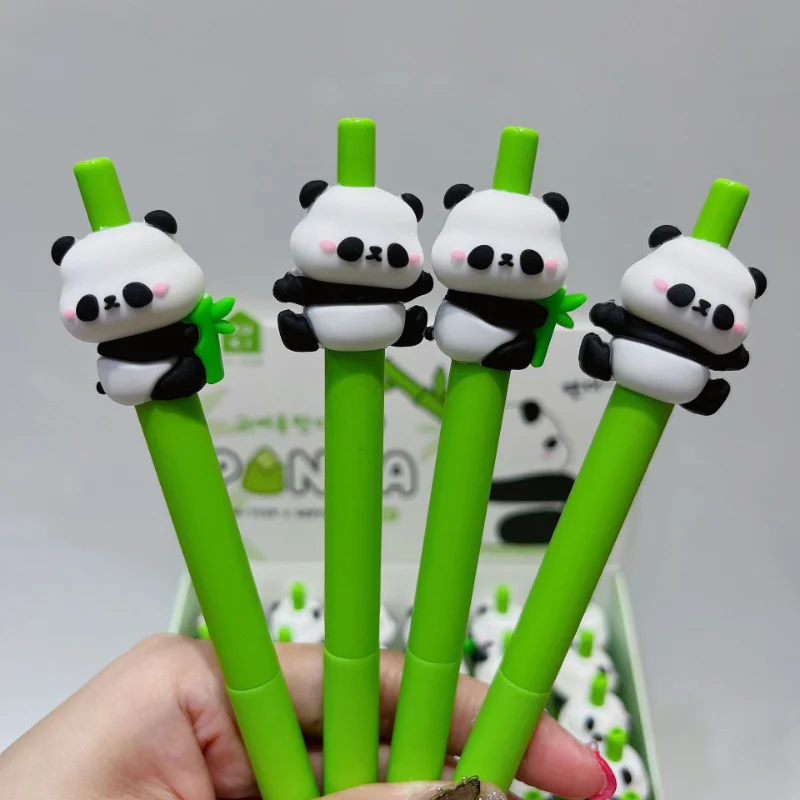 48 Pen/box Cartoon Panda Animals Stationery Neutral Pen Cute Silica Gel Gel Pen School Office Writing Supplies