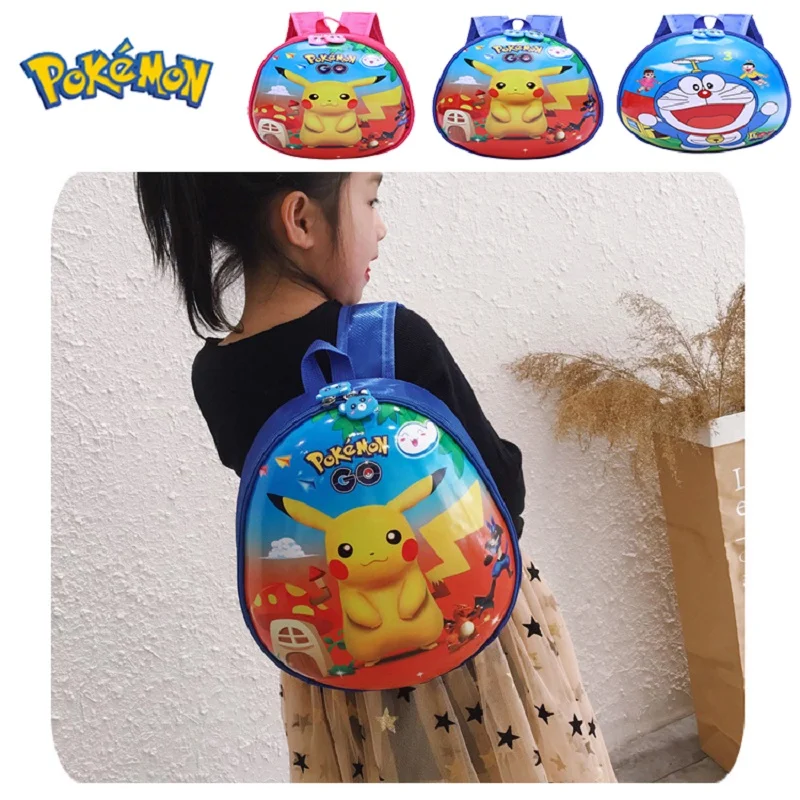 

Pokemon Pikachu Backpacks Cartoon New School Bag 3d Stereo Children Boys Kindergarten Backpack Kids Children Anime Bags