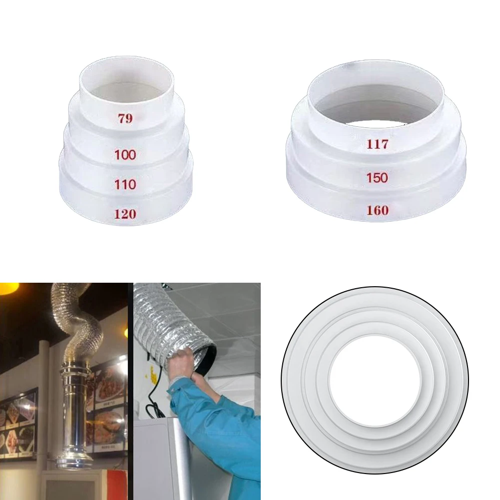 

Duct Multi Reducer Extractor Fan Pipe Connector Detachable For Exhaust Fan Ventilation Duct Pipe Hose Adapter 80 To 160mm