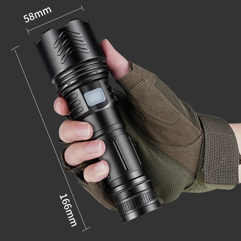 Led Flashlight Strong Light Super Bright Charging Durable Outdoor Portable Home Small Multi-function Xenon Long-range Light