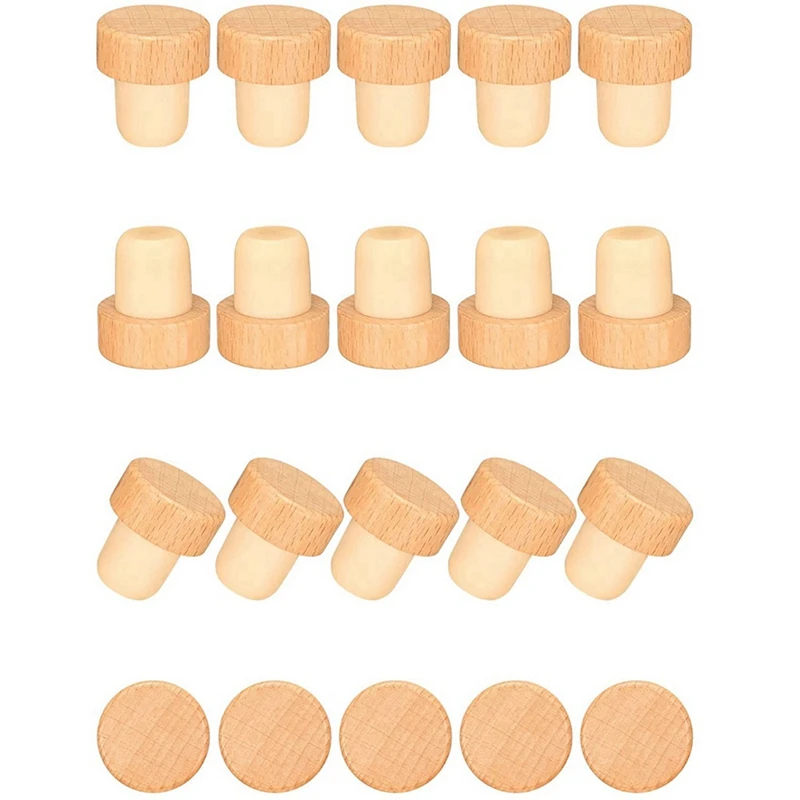 

120 Pieces T Shape Wine Corks Tasting Corks T Shape Wine Corks With Beech Top Wooden Wine Bottle Stopper Stoppers Bottle