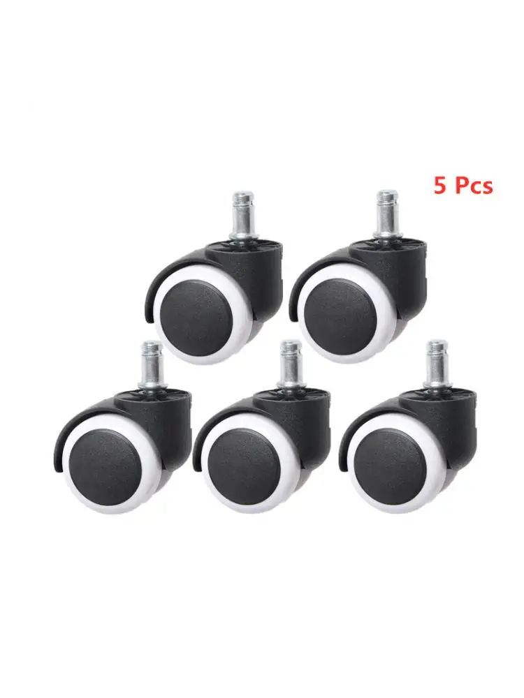 5 Pcs/Lot 10mm/11mm 2 Inch Circlip / Screw Pu Office Chair Caster Large Class Universal Wheel Silent