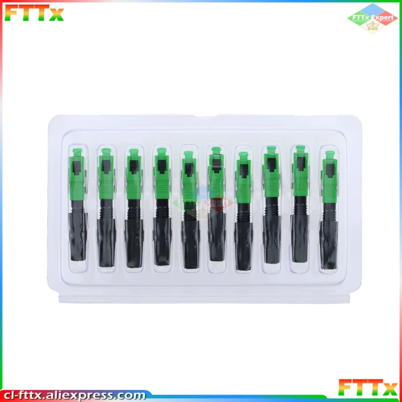 Wholesales FTTH SC APC FTTH pre-bur fiber optic quick connector SC APC FTTH Fiber Optic Fast Connector SC Connector Freeshipping