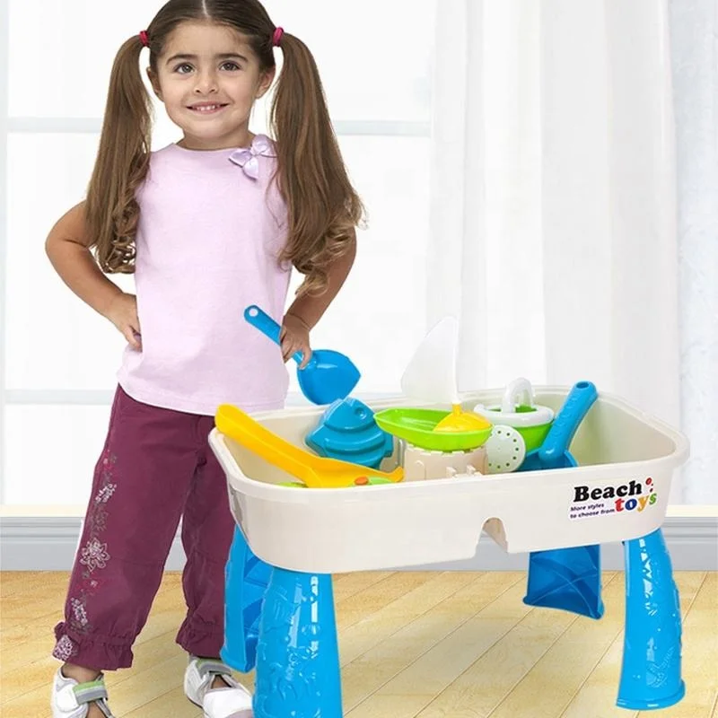 

Набор песочного и водяного стола с крышкой, пляжные игрушки, уличный садовый бокс, Набор детских летних пляжных боксов для малышей, детей