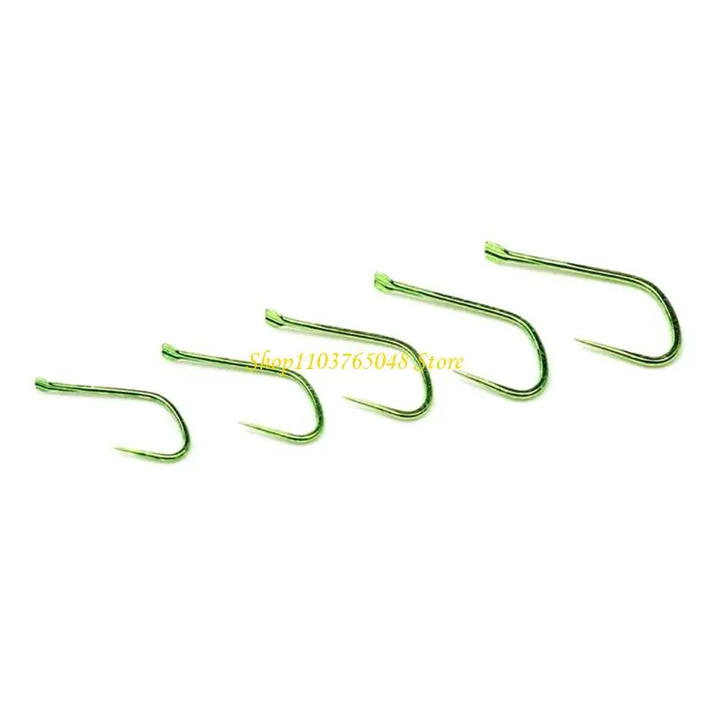 Фото R53e 50pcs тонкие полоски безумно -рыболовные крючки для рыбалки с небольшим размером крюк №4