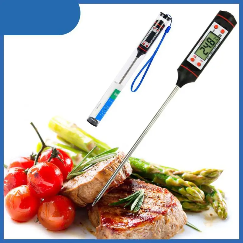 

Digital Meat Thermometer Cooking Food Kitchen BBQ Probe Meter Thermocouple Water Milk Oil Liquid Oven Digital Temperaure Sensor