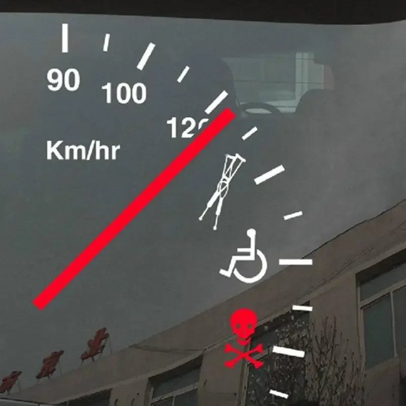 

Безопасное предупреждение о прикосновении, забавный кластер спидометра, виниловая наклейка на автомобиль, наклейка на бампер, украшение автомобиля