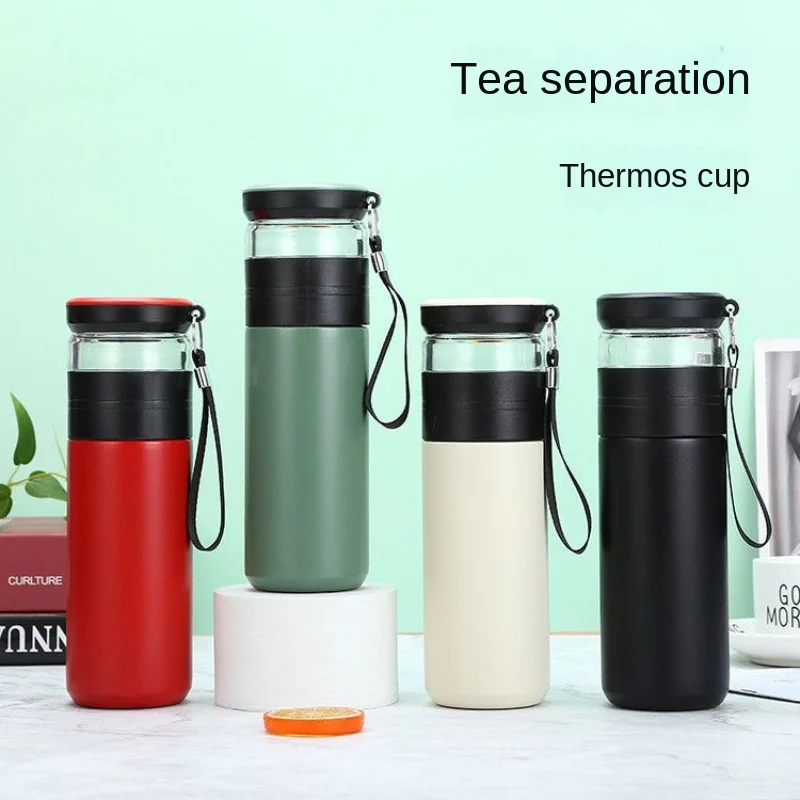 

Portable Tea Separating Water Vacuum Cup Office Brewing 500ml Outdoor Travel Vehicle Mounted Tea Separating Bottle Warm PP Mug