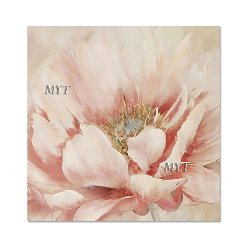 

Большой размер, розовый цветок, абстрактная Современная картина маслом на холсте, искусство, настенные картины, ручная роспись, декор для ре...