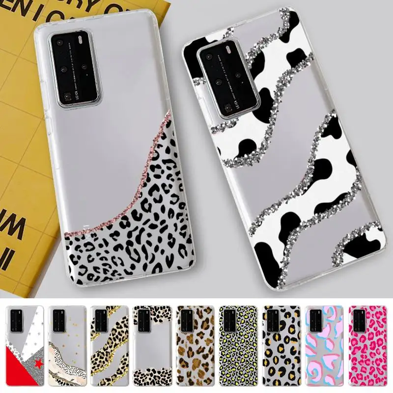 

FHNBLJ Fashion Leopard Phone Case For Huawei P 20 30 40 pro lite Psmart2019 Honor 8 10 20 Y5 6 2019 Nova3E