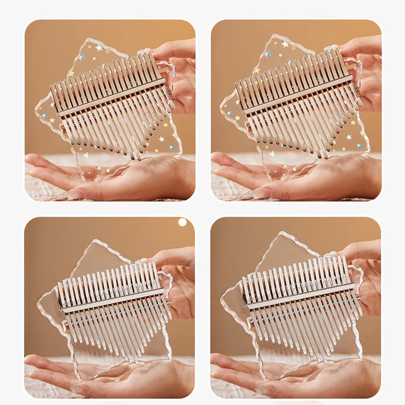 Hlру калимба 17 21 клавиш пианино для большого пальца Хрустальный акриловое детский