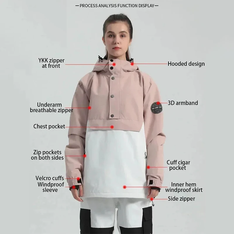 Лыжные костюмы для взрослых зимние дышащие водонепроницаемые женские пальто