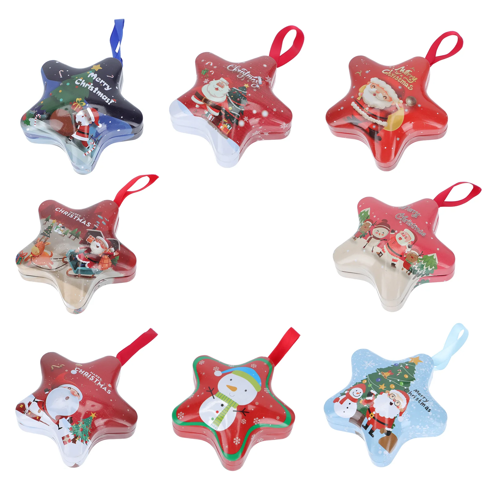 

8pcs Christmas Candy Boxes Gift Boxes Star Sweets Containers (Random Style)