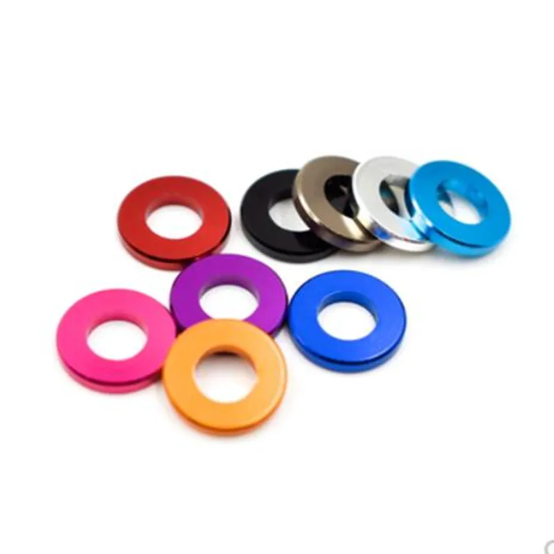 

5-10pcs/lot M3 M4 M5 M6 M8 M10 Corlorful Aluminum Flat Gasket washer for RC part