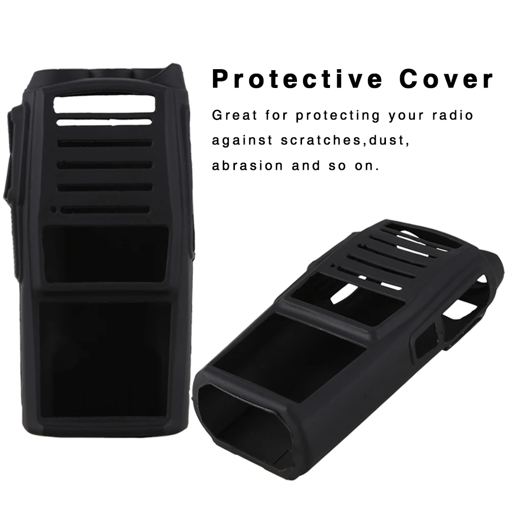 

Baofeng UV-82 Case UV82 Walkie Talkie Black Silicone Cover Dustproof Wear Resistant Black Baofeng Radio Case Accessories
