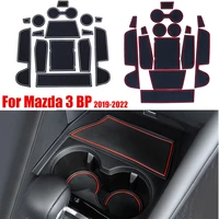 for mazda 3 bp alexa 2019 2020 2021 2022 2023 car gate slot non slip cup pad door groove rubber rugs mats interior accessories