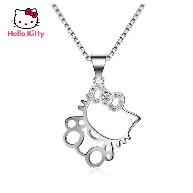 Ожерелье с полым кулоном Hello Kitty кошка нишевое универсальное Дизайнерское
