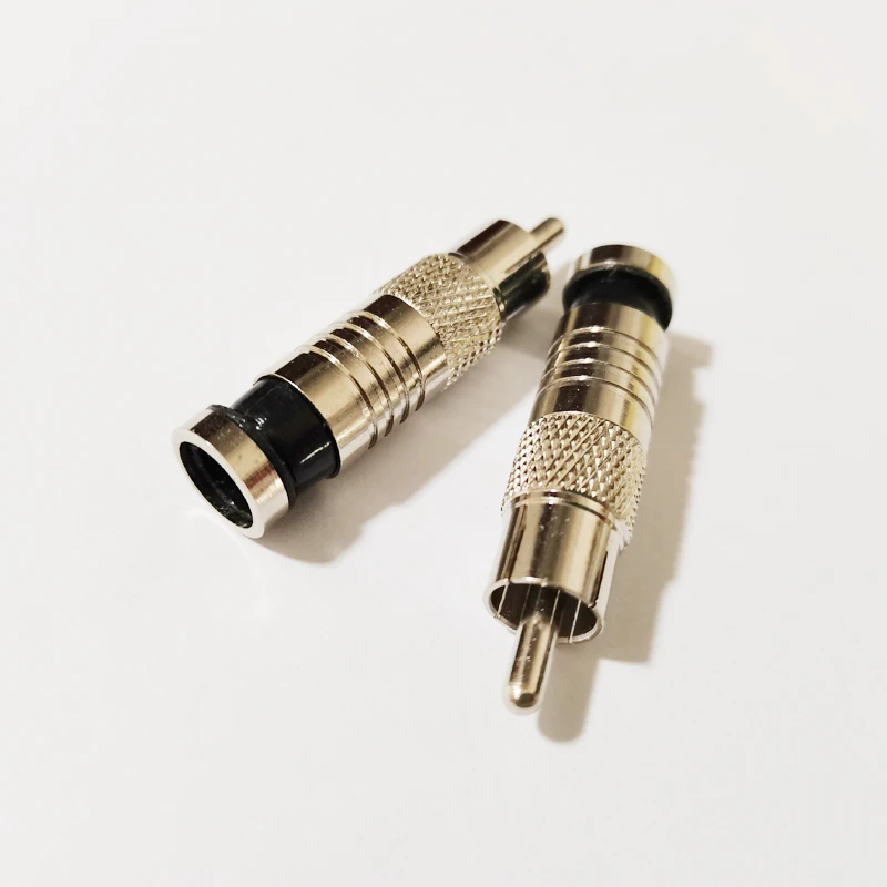 NCHTEK RG6 RCA компрессионные разъемы для CCTV кабеля Видео Аудио кабель