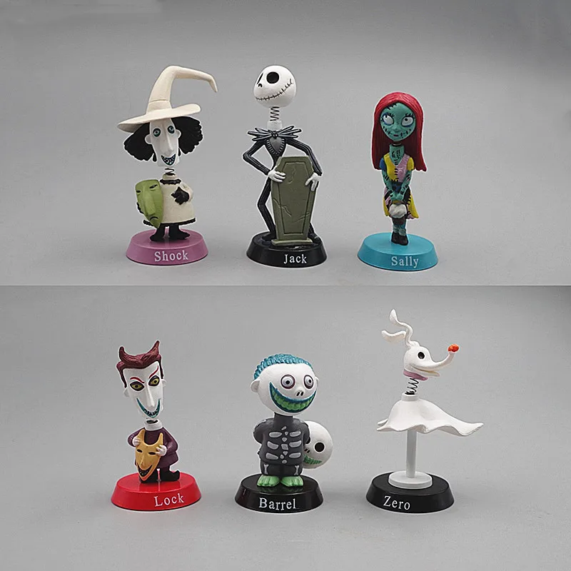 

The Nightmare Before Christmas Car Interior Decoration Action Figure Anime Jack Saly Zero Decoration Animation Accessories Gift