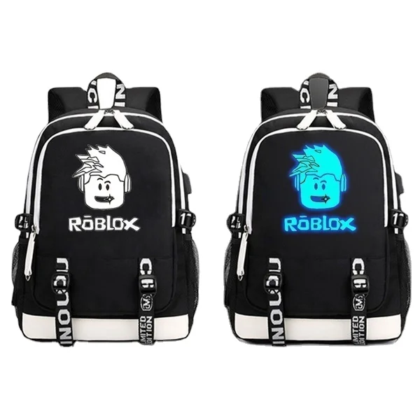 

Холщовые светящиеся рюкзаки с рисунком R-Robloxs, с USB-зарядкой