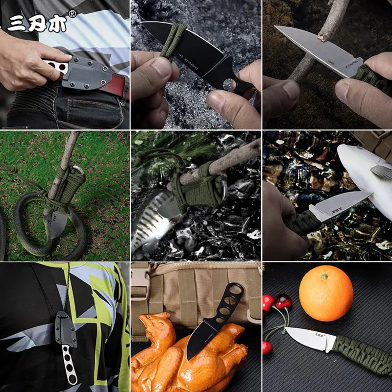 Нож SANRENMU 7130/S601 фиксированный с ножом на природе нож для выживания в дикой охоты