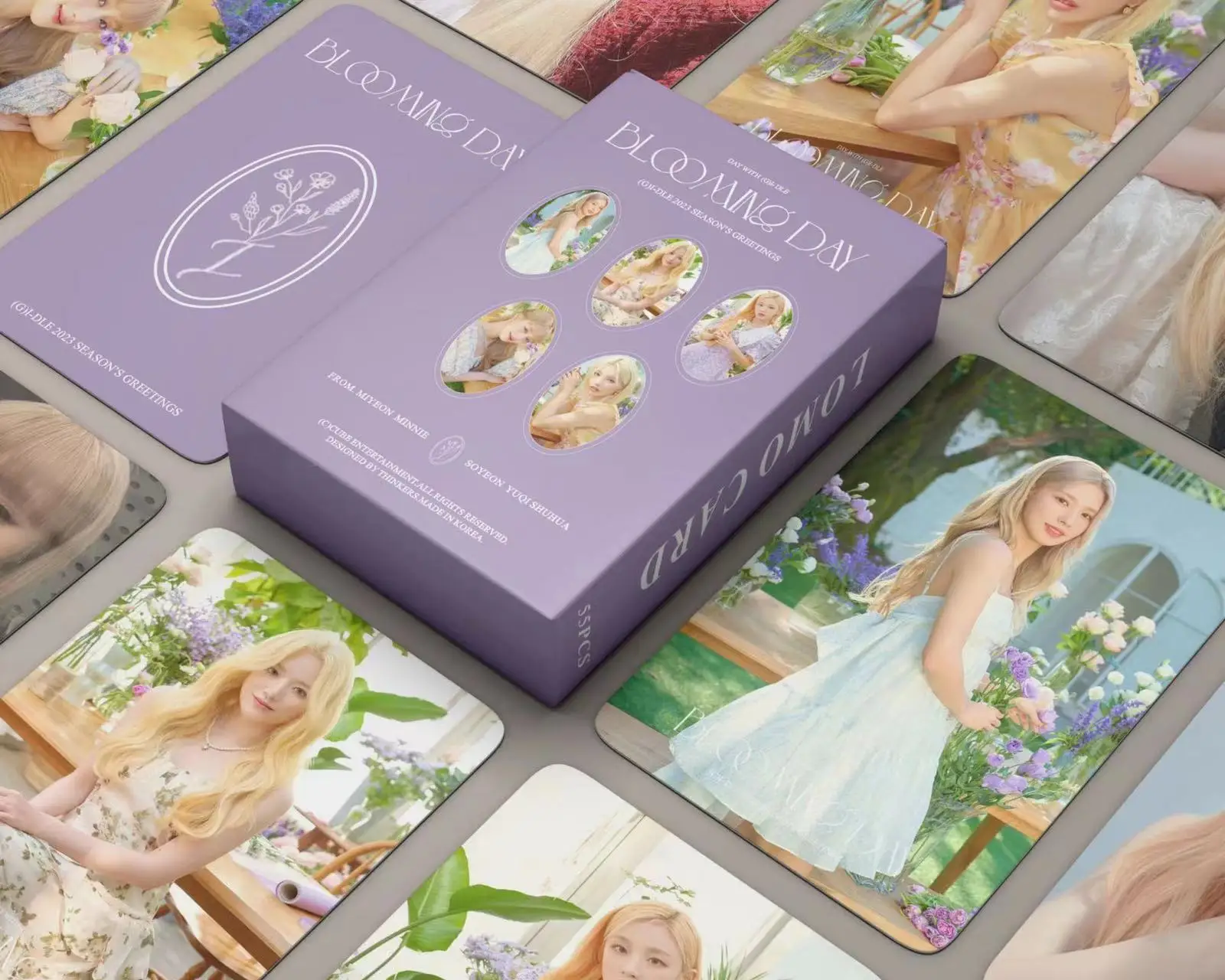 55PCS Kpop Idol (G)I-DLE Photo Cards 2023 Season's Greetings New Album LOMO Cards MINNIE MIYEON Photocards Fans Gift