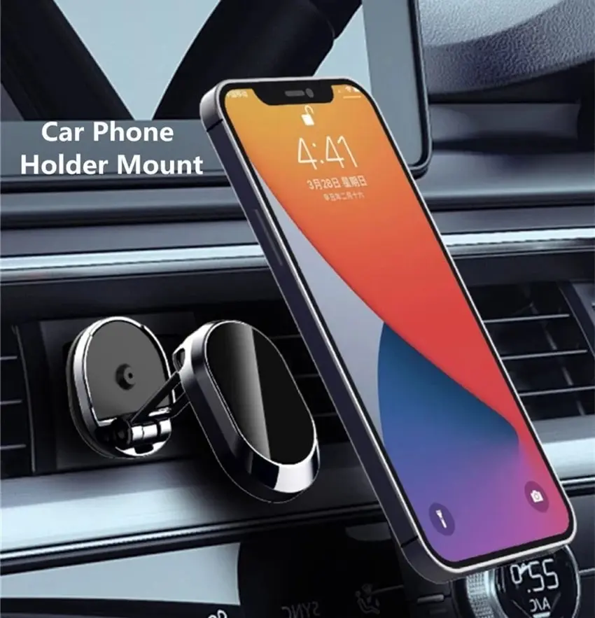 Magnetic Car Phone Holder Mount Magnet Smartphone Mobile Stand Cell GPS Support For iPhone 14 13 12 11X8 Xiaomi Samsungamsung