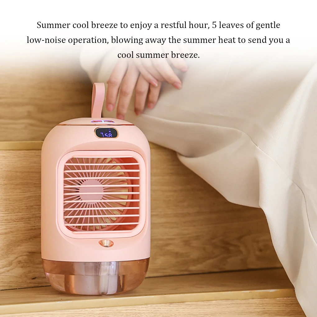 

3600mAh Air Conditioner Fan Portable Mini Fan Cooler Table Electric Fan Rotating Spray Cooling 3 Speed Ventilador Fans